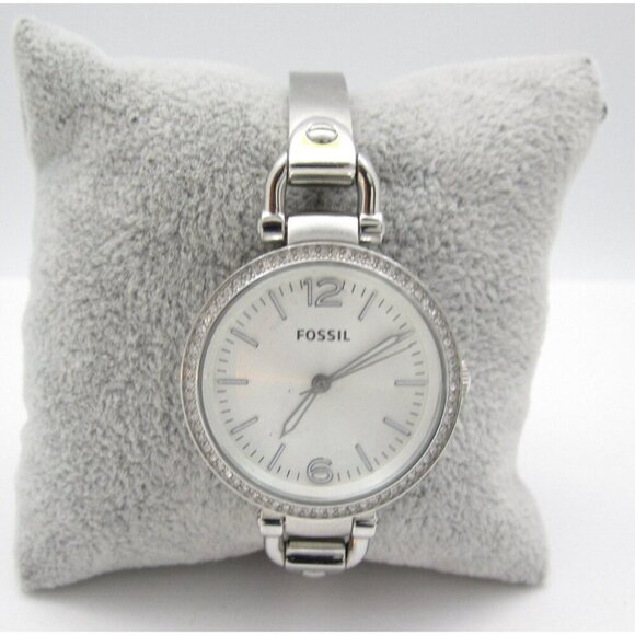 New Women Fossil Georgia Glitz Quartz WR Analog 32mm Watch (H711) "New Battery" - Picture 1 of 9